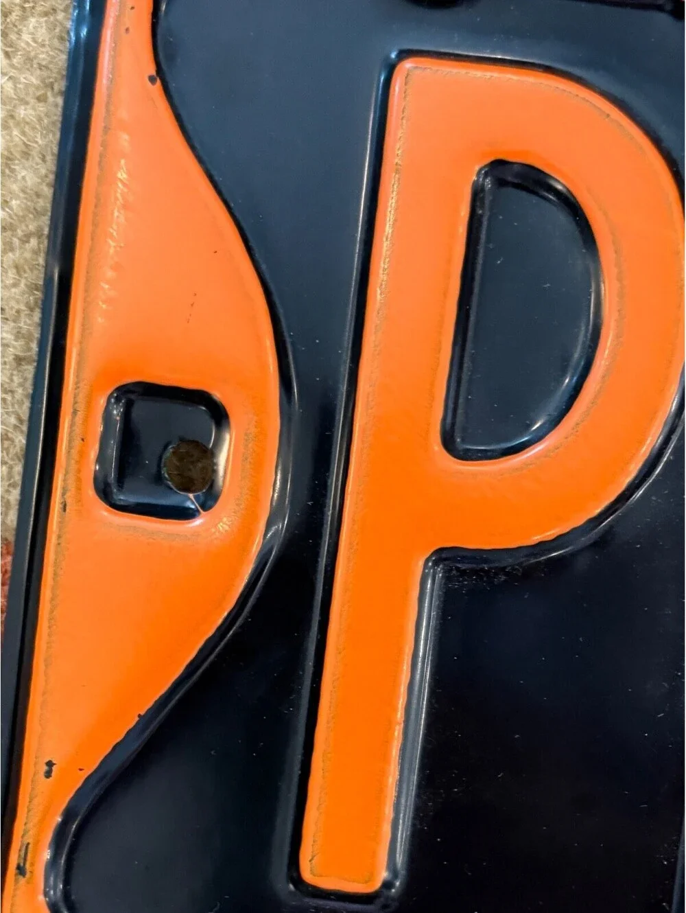Vintage Princeton University Metal Sign Embossed License Plate Kester Sign Co